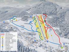 Plan des pistes Lausche – Waltersdorf