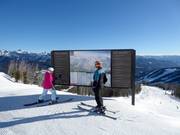 Plan des pistes avec informations numériques en temps réel