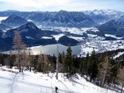 Vue depuis le domaine skiable Loser sur le lac Altausseer See