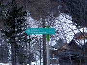 Signalisation des pistes de ski de fond à Steg