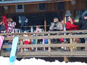 À la station de départ du Moulin Express à Saint Sorlin