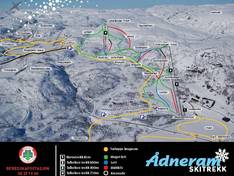 Plan des pistes Ådneram Skitrekk