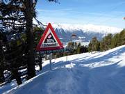 Descente Zirbenfall avec une pente de 80 %