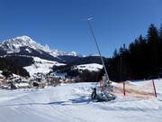 Lance à neige au téléski Bögrain