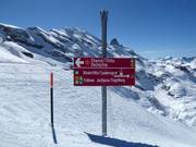 Signalisation des pistes avec plan des pistes au Laubersgrat