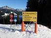 Ausserfern: indications de directions sur les domaines skiables – Indications de directions Wannenjoch/Rohnenspitze – Schattwald/Zöblen