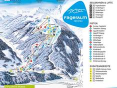 Plan des pistes Fageralm – Forstau
