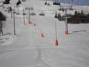 Enneigement par canons sur la piste principale