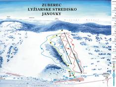Plan des pistes Janovky – Zuberec