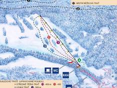 Plan des pistes Nezdice na Šumavě