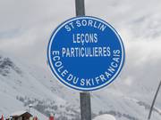 Au point de rassemblement de l'école de ski à Saint Sorlin