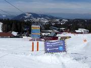 Signalisation des pistes dans le domaine skiable de Carezza