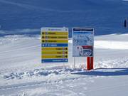 Plan des pistes sur le domaine skiable