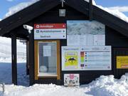 Informations à la station de départ du téléski Kari Traa