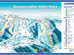 Plan des pistes Veľká Rača