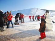 Familles et enfants à la station de vallée