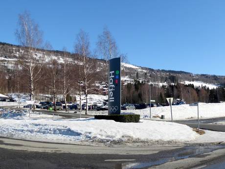 Norvège du Sud: Accès aux domaines skiables et parkings – Accès, parking Hafjell