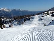 Préparation parfaite des pistes dans le domaine skiable de Vogel