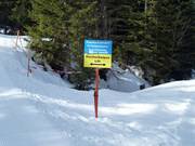 Signalisation des pistes à Balderschwang