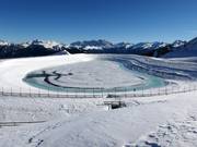Lac de retenue pour l’enneigement à la station supérieure Tresca