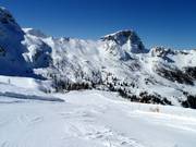 Vue sur les pistes au Troghöhe