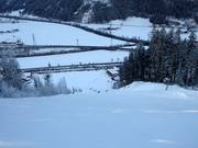 Piste noire de descente vers Zell am Ziller