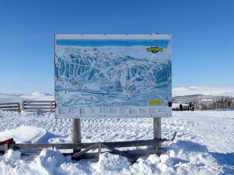 Suède du Nord: indications de directions sur les domaines skiables – Indications de directions Ramundberget