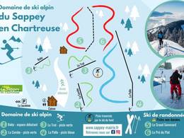 Plan des pistes Le Sappey en Chartreuse