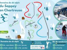 Plan des pistes Le Sappey en Chartreuse