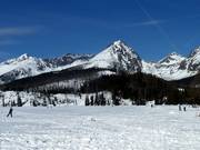 Vue sur le domaine skiable de Štrbské Pleso depuis le lac Tschirmer