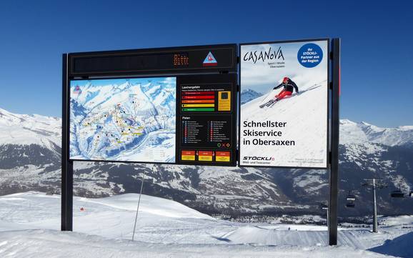 Val Lumnezia: indications de directions sur les domaines skiables – Indications de directions Obersaxen/Mundaun/Val Lumnezia