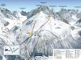 Plan des pistes Grands Montets – Argentière (Chamonix)