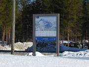 Plan des pistes dans le domaine skiable