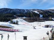 Zone d'entraînement dans la vallée devant la Skistar Lodge