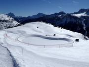 Lac de retenue pour l’enneigement à Arabba