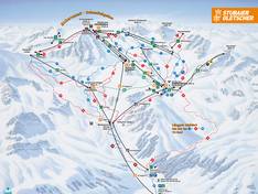 Plan des pistes Stubaier Gletscher (Glacier de Stubai)
