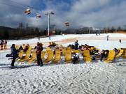 Des chaises longues invitent à la détente.