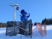 Enneigement de la descente vers la vallée