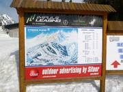 Plan des pistes à la station de vallée Štrbské Pleso