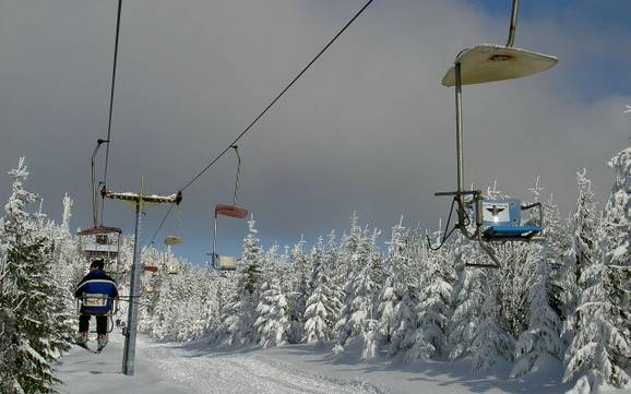 La plus haute gare aval à Železná Ruda – domaine skiable Pancíř