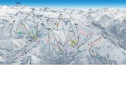 Plan des pistes Les Sybelles – Le Corbier/La Toussuire/Les Bottières/St Colomban des Villards/St Sorlin/St Jean d’Arves