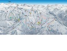 Plan des pistes Les Sybelles – Le Corbier/La Toussuire/Les Bottières/St Colomban des Villards/St Sorlin/St Jean d’Arves