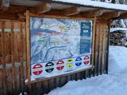 Plan des pistes à la station supérieure du Rittisberg