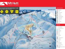Plan des pistes Mt. Hutt
