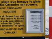 Informations sur les horaires de départ des skibus