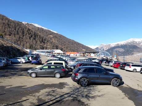 Val Venosta (Vinschgau): Accès aux domaines skiables et parkings – Accès, parking Watles – Malles Venosta (Mals)