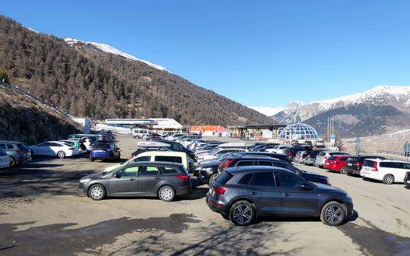 Obervinschgau: Accès aux domaines skiables et parkings – Accès, parking Watles – Malles Venosta (Mals)