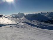 Vue sur le domaine skiable de Flaine