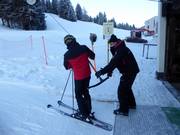 Au téléski, on ne monte presque jamais seul