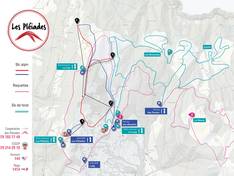 Plan des pistes Les Pléiades